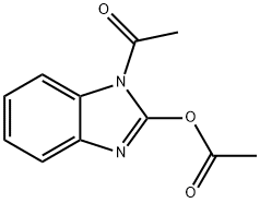 (1-아세틸벤조이미다졸-2-일)아세테이트 구조식 이미지