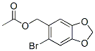 (6-브로모벤조[1,3]디옥솔-5-일)메틸아세테이트 구조식 이미지