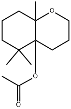 5,5,8a-Trimethylhexahydro-2H-chromen-4a(5H)-yl acetate Structure