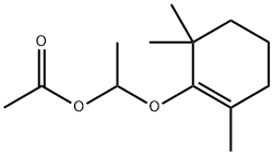 Acetic acid 1-[(2,6,6-trimethyl-1-cyclohexen-1-yl)oxy]ethyl ester Structure