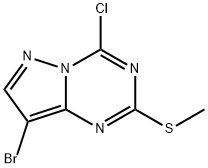 8-BROMO-4-CHLORO-2-METHYLTHIOPYRAZOLO[1,5-A]1,3,5-TRIAZINE 구조식 이미지