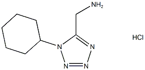 [(1-Cyclohexyl-1H-tetrazol-5-yl)methyl]amine hydrochloride 구조식 이미지