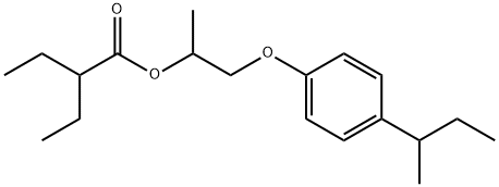 1-(4-butan-2-ylphenoxy)propan-2-yl 2-ethylbutanoate 구조식 이미지
