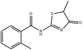 Benzamide, N-(4,5-dihydro-5-methyl-4-oxo-2-thiazolyl)-2-methyl- (9CI) 구조식 이미지