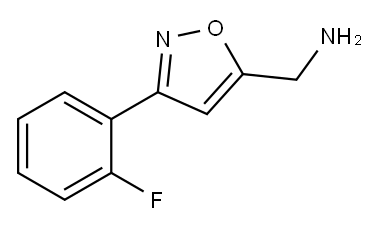 C-[3-(2-FLUORO-PHENYL)-ISOXAZOL-5-YL]-METHYLAMINE 구조식 이미지