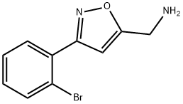 C-[3-(2-BROMO-PHENYL)-ISOXAZOL-5-YL]-METHYLAMINE Structure