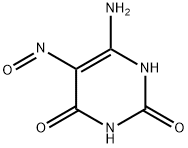 4-AMINO-2,6-DIHYDROXY-5-NITROSOPYRIMIDINE 구조식 이미지