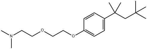 N,N-디메틸-2-[2-[p-(1,1,3,3-테트라메틸부틸)페녹시]에톡시]에틸아민 구조식 이미지
