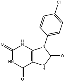 9-(4-chlorophenyl)-3,7-dihydropurine-2,6,8-trione Structure