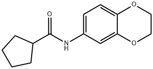 Cyclopentanecarboxamide, N-(2,3-dihydro-1,4-benzodioxin-6-yl)- (9CI) Structure