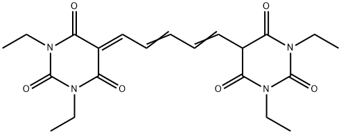 5-[5-(1,3-diethyl-1,2,3,4-tetrahydro-6-hydroxy-2,4-dioxo-5-pyrimidinyl)penta-2,4-dienylidene]-1,3-diethylbarbituric acid Structure