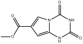 1,2,3,4-테트라하이드로-2,4-디옥소피롤로[1,2-a]-1,3,5-트리아진-7-카르복실산메틸에스테르 구조식 이미지