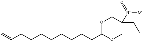 2-dec-9-enyl-5-ethyl-5-nitro-1,3-dioxane 구조식 이미지