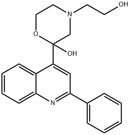 4-(2-hydroxyethyl)-2-(2-phenylquinolin-4-yl)morpholin-2-ol 구조식 이미지