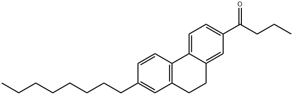 1-(9,10-dihydro-7-octyl-2-phenanthryl)butan-1-one 구조식 이미지