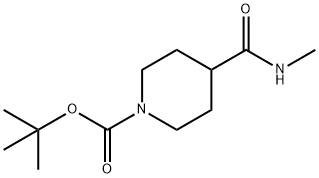 1-TERT-BUTOXYCARBONYLPIPERIDINE-4-CARBOXYLIC ACIDMETHYL AMIDE Structure