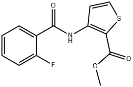 methyl 3-[(2-fluorobenzoyl)amino]-2-thiophenecarboxylate 구조식 이미지