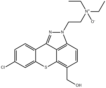 8-Chloro-5-(hydroxymethyl)-N,N-diethyl-2H-[1]benzothiopyrano[4,3,2-cd]indazole-2-ethan-1-amineN-oxide Structure