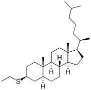 콜레스테롤,3-(에틸티오)-,(3베타,5알파)- 구조식 이미지