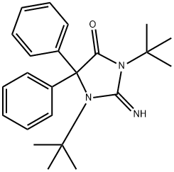 1,3-Bis(1,1-dimethylethyl)-2-imino-5,5-diphenyl-4-imidazolidinone 구조식 이미지