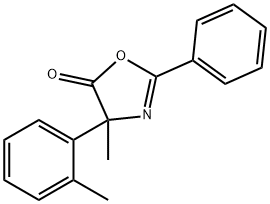 5(4H)-Oxazolone,  4-methyl-4-(2-methylphenyl)-2-phenyl- Structure