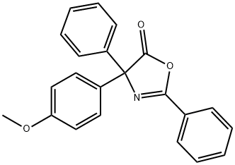 5(4H)-Oxazolone,  4-(4-methoxyphenyl)-2,4-diphenyl- Structure