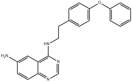 6-AMINO-4-(4-PHENOXYPHENYLETHYLAMINO)QUINAZOLINE 구조식 이미지