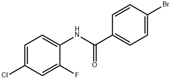 4-BroMo-N-(2-fluoro-4-chlorophenyl)benzaMide, 97% 구조식 이미지