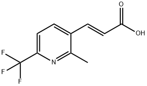 (E)-3-(2-methyl-6-(trifluoromethyl)pyridin-3-yl)acrylic acid 구조식 이미지