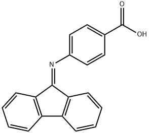 4-(플루오렌-9-일리덴아미노)벤조산 구조식 이미지