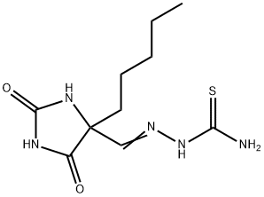 [(2,5-dioxo-4-pentyl-imidazolidin-4-yl)methylideneamino]thiourea 구조식 이미지
