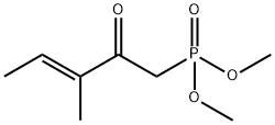 [(E)-3-Methyl-2-oxo-3-pentenyl]phosphonic acid dimethyl ester Structure