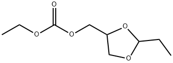 Carbonic acid, ethyl (2-ethyl-1,3-dioxolan-4-yl)methyl ester (9CI) Structure