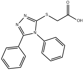 (4,5-디페닐-4H-[1,2,4]TRIAZOL-3-YLSULFANYL)-아세트산 구조식 이미지