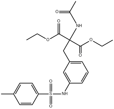 디에틸2-아세트아미도-2-[[3-[(4-메틸페닐)술포닐아미노]페닐]메틸]프로판디오에이트 구조식 이미지