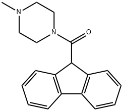 9H-플루오렌-9-일-(4-메틸피페라진-1-일)메타논 구조식 이미지