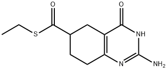 2-amino-6-ethylsulfanylcarbonyl-5,6,7,8-tetrahydro-1H-quinazolin-4-one 구조식 이미지