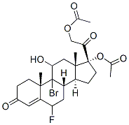 17,21-Diacetyloxy-9-bromo-6-fluoro-11-hydroxypregn-4-ene-3,20-dione Structure