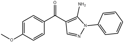 (5-AMINO-1-PHENYL-1H-PYRAZOL-4-YL)(4-METHOXYPHENYL)METHANONE 구조식 이미지