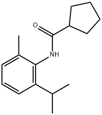 시클로펜탄카르복사미드,N-[2-메틸-6-(1-메틸에틸)페닐]-(9CI) 구조식 이미지