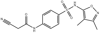 2-cyano-N-(4-{[(3,4-dimethylisoxazol-5-yl)amino]sulfonyl}phenyl)acetamide 구조식 이미지