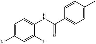 N-(2-플루오로-4-클로로페닐)-4-메틸벤즈아미드 구조식 이미지