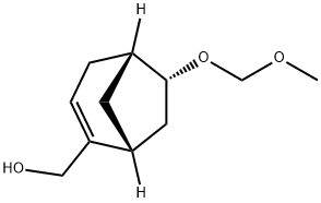 Bicyclo[3.2.1]oct-2-ene-2-methanol, 6-(methoxymethoxy)-, (1R,5S,6R)- (9CI) Structure