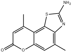7H-Pyrano[2,3-g]benzothiazol-7-one,  2-amino-4,9-dimethyl- Structure