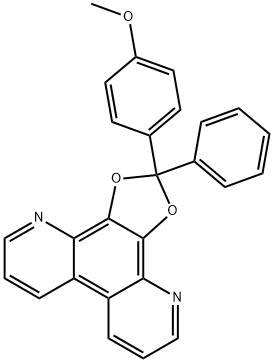 2-(4-Methoxyphenyl)-2-phenyl-1,3-dioxolo[4,5-f][4,7]phenanthroline 구조식 이미지