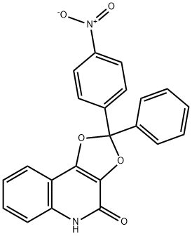 2-(4-Nitrophenyl)-2-phenyl-1,3-dioxolo[4,5-c]quinolin-4(5H)-one 구조식 이미지