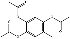 (2,5-diacetyloxy-4-methyl-phenyl) acetate Structure