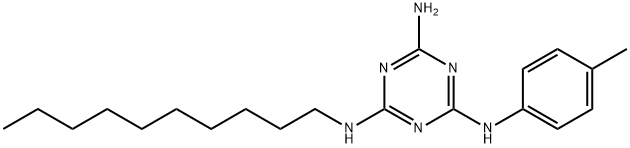 N2-decyl-N6-(4-methylphenyl)-1,3,5-triazine-2,4,6-triamine 구조식 이미지