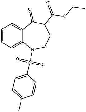 5-OXO-1-(4-TOLUENESULFONYL)-2,3,4,5-TETRAHYDRO-1H-BENZO[B]AZEPINE-4-CARBOXYLIC ACID ETHYL ESTER Structure