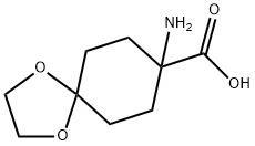 1-Амино-4-oxocyclohexanecarboxylic кислота этиленкетал структурированное изображение
